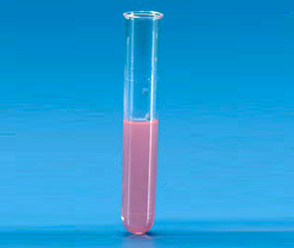 Test tube 16x100mm cylindrical PS - bag 1.000uni