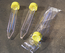 Test tube 15ml, Graduated, PS crystal - carton 750 uni